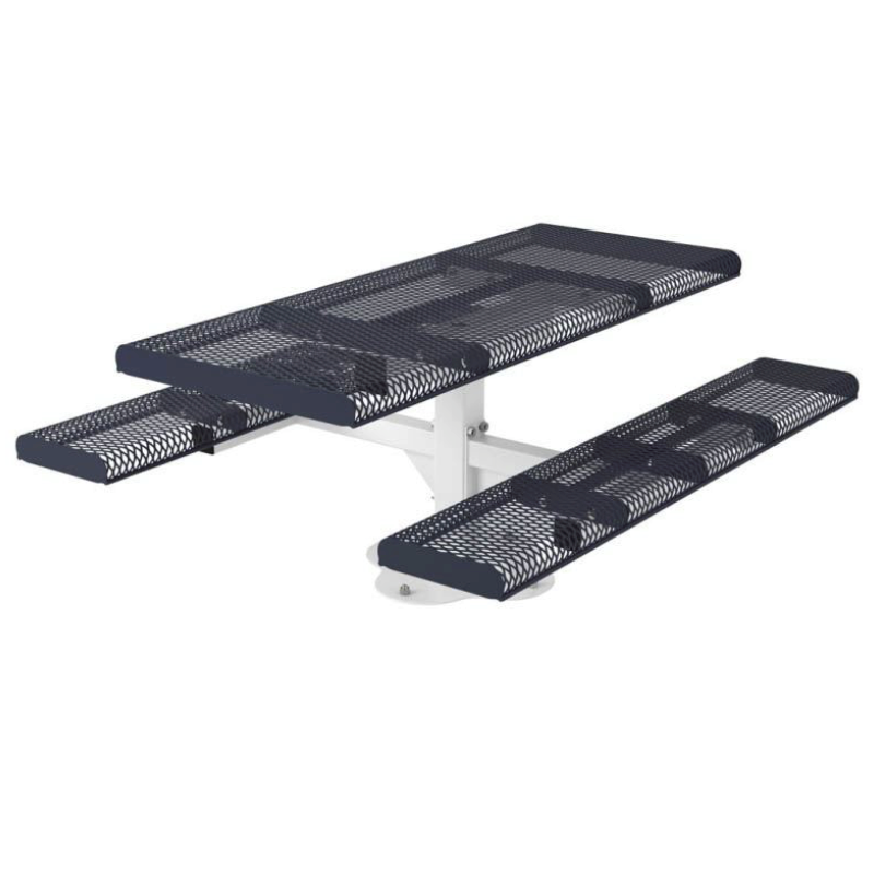 Superior Recreational 6ft Rolled Rectangular Pedestal Table T6ROLLPEDS