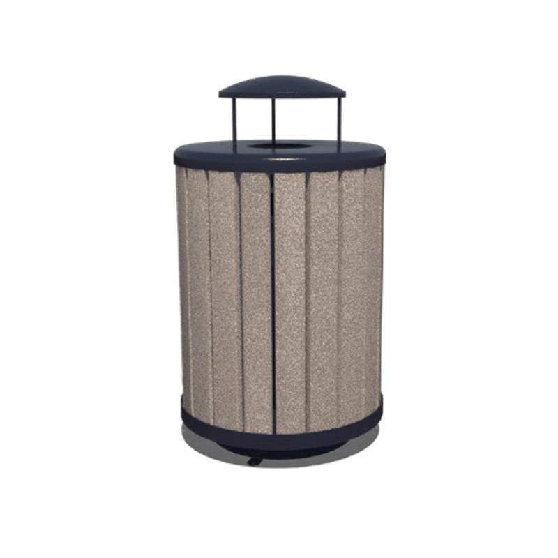 Superior Recreational  Arches RECYCLED RECEPTACLE W/ ASH URN LID & PLASTIC LINER TR32AR-FLATTOPAB