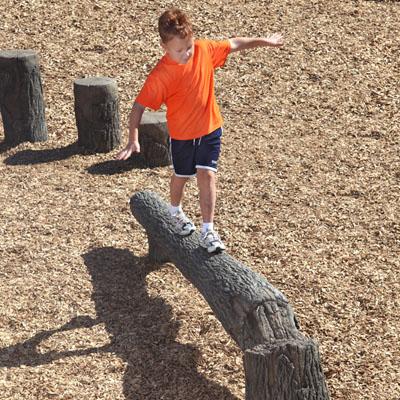 Ultra Play Nature Themed Fallen Tree Balance Beam 8FT