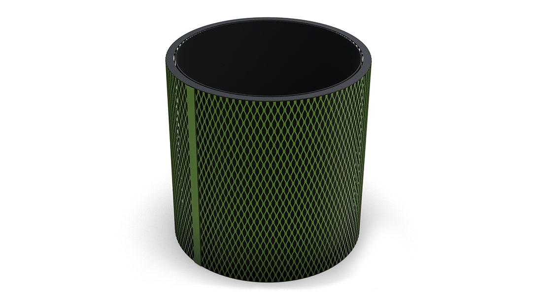 Superior Amenities 24β³ Round x 18β³ High Planter Expanded Metal - PLANTER-24IN