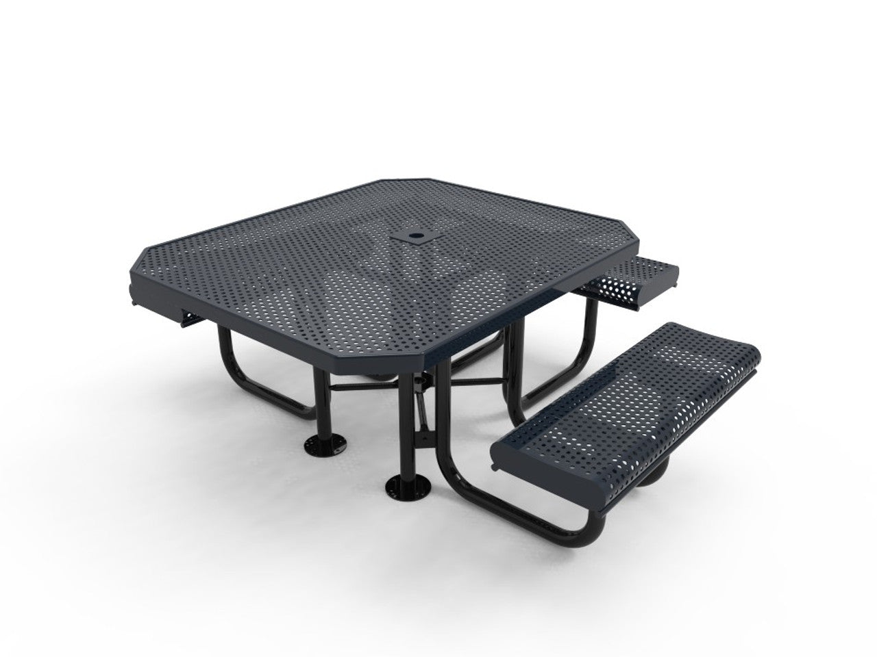 Superior Recreational 46ft Rolled Accessible Octagon Portable Table with 3 Attached Seats T46OCTROLL-3ADA