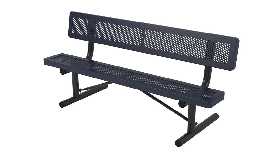 Superior Amenities Innovated Standard Bench with Back and Two-Sections Bolted Together - B15WBINNVP