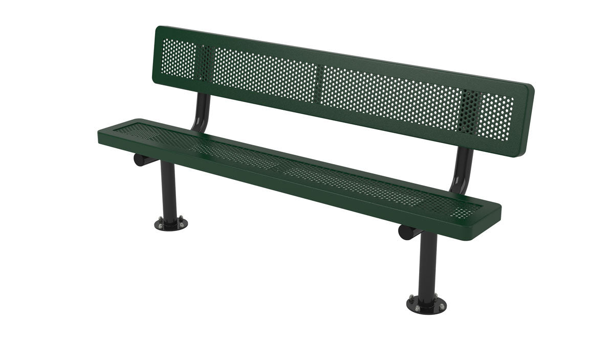 Superior Amenities Innovated Standard Bench with Back and Two-Sections Bolted Together - B15WBINNVP
