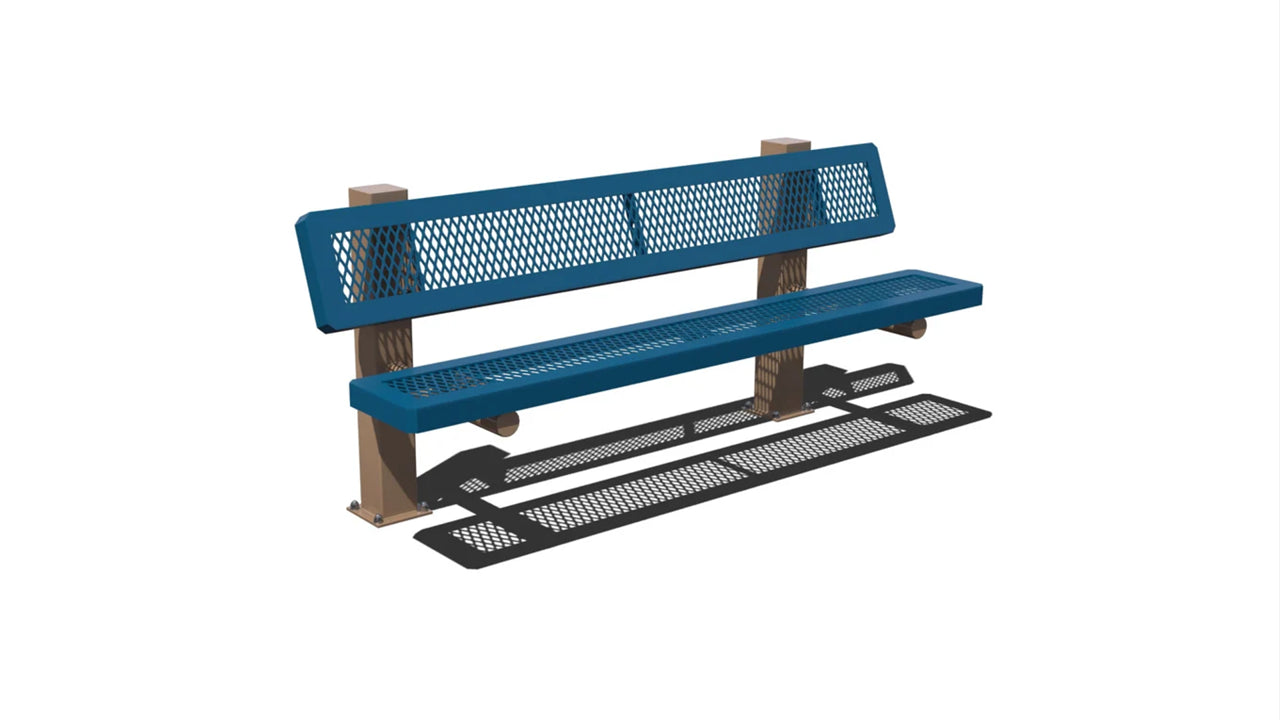 Superior Amenities Regal 4-4 Bench with Back - B8WBRC4-4S