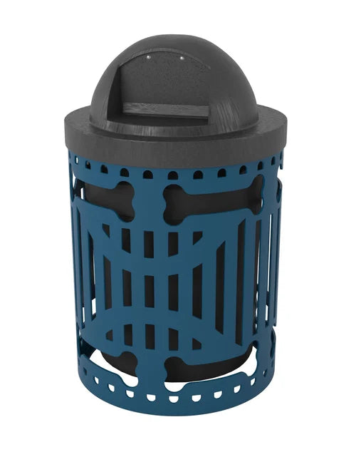 Superior Amenities Classic Trash Receptacle with Bones Design - TR32CLASSIC-BNS