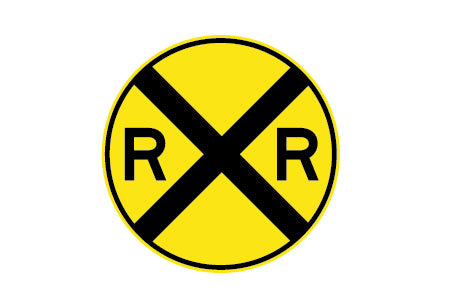 Ultra Play Set of 4 Directional Signs - includes Stop, Yield, School and Railroad Signs UP 129