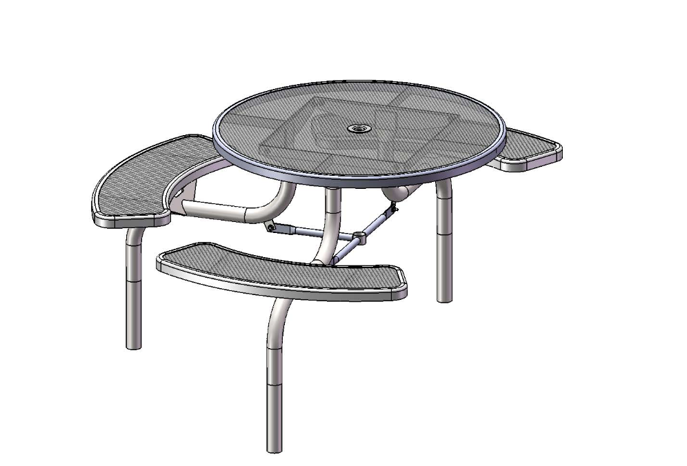 Superior Amenities Regal Round Web Table - T46WEBRACSS