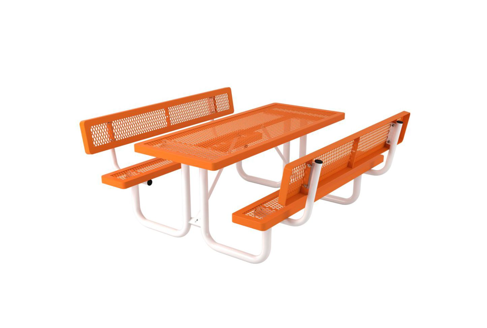 Superior Amenities Regal Rectangle Portable Table with Seatbacks - T8RCWB