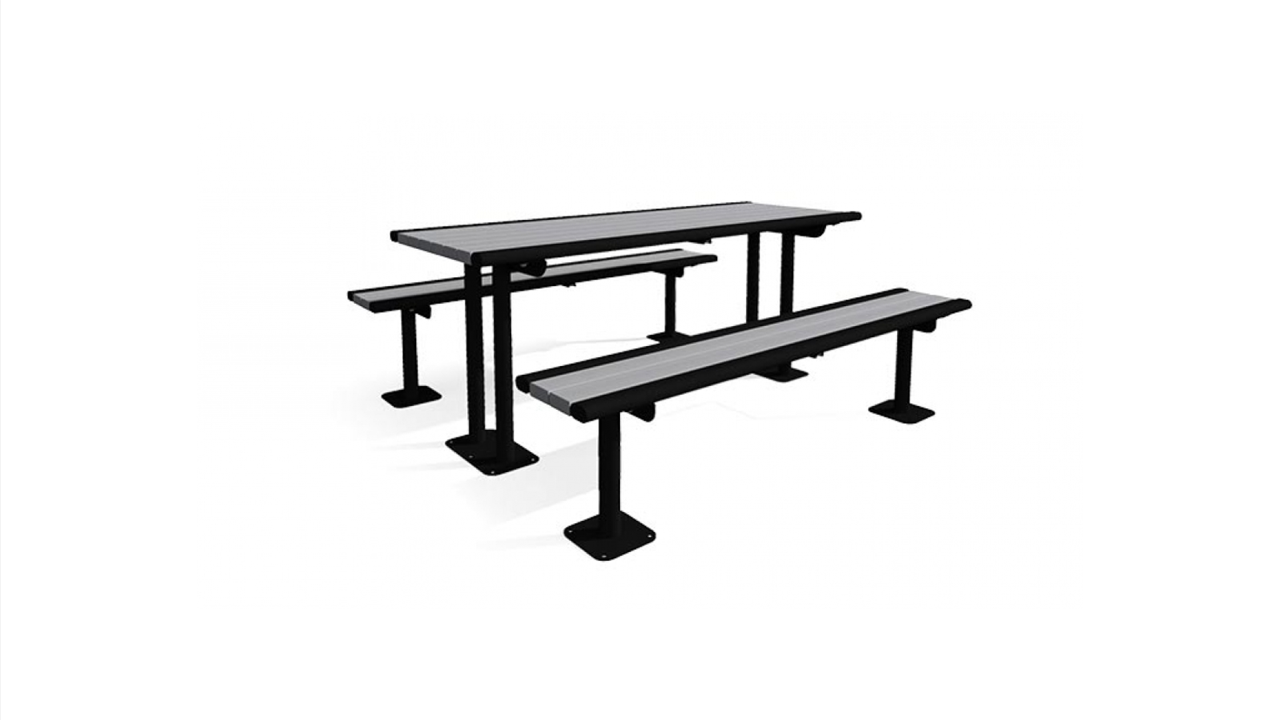 Superior Recreational  6ft Arches SERIES RECYCLED MULTI-PEDESTAL TABLE T6ARPEDS-RC