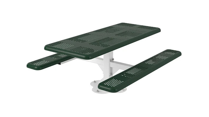 Superior Amenities Perforated Accessible Rectangle Double Pedestal Table - T8PERFDBLPEDHDCPS