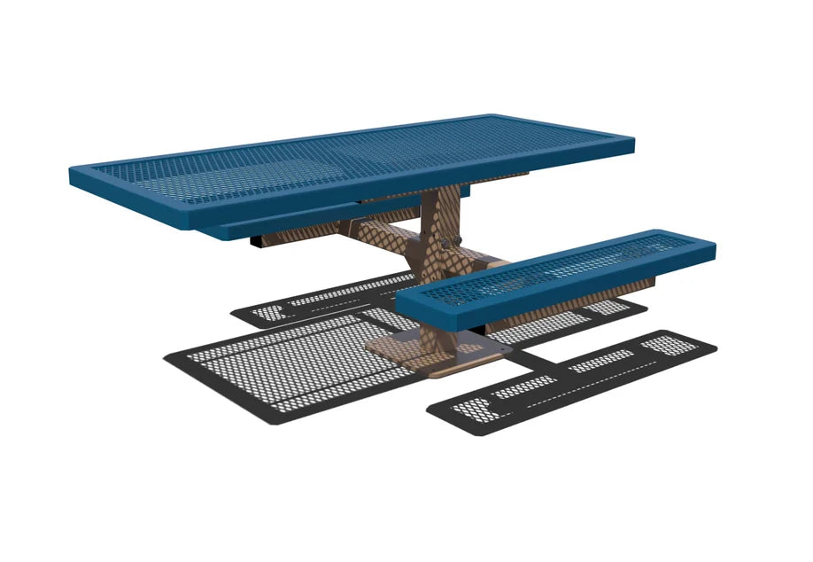 Superior Amenities Accessible Regal Rectangle Pedestal Table - T6RCPEDHDCPS