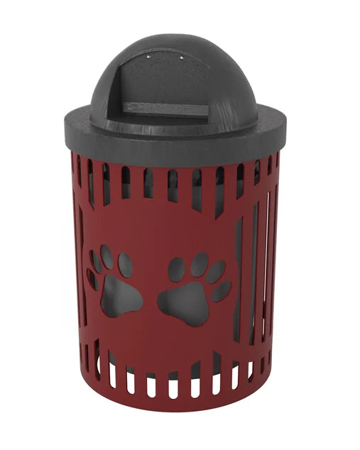 Superior Amenities Classic Trash Receptacle with Paws Design - TR32CLASSIC-PWS