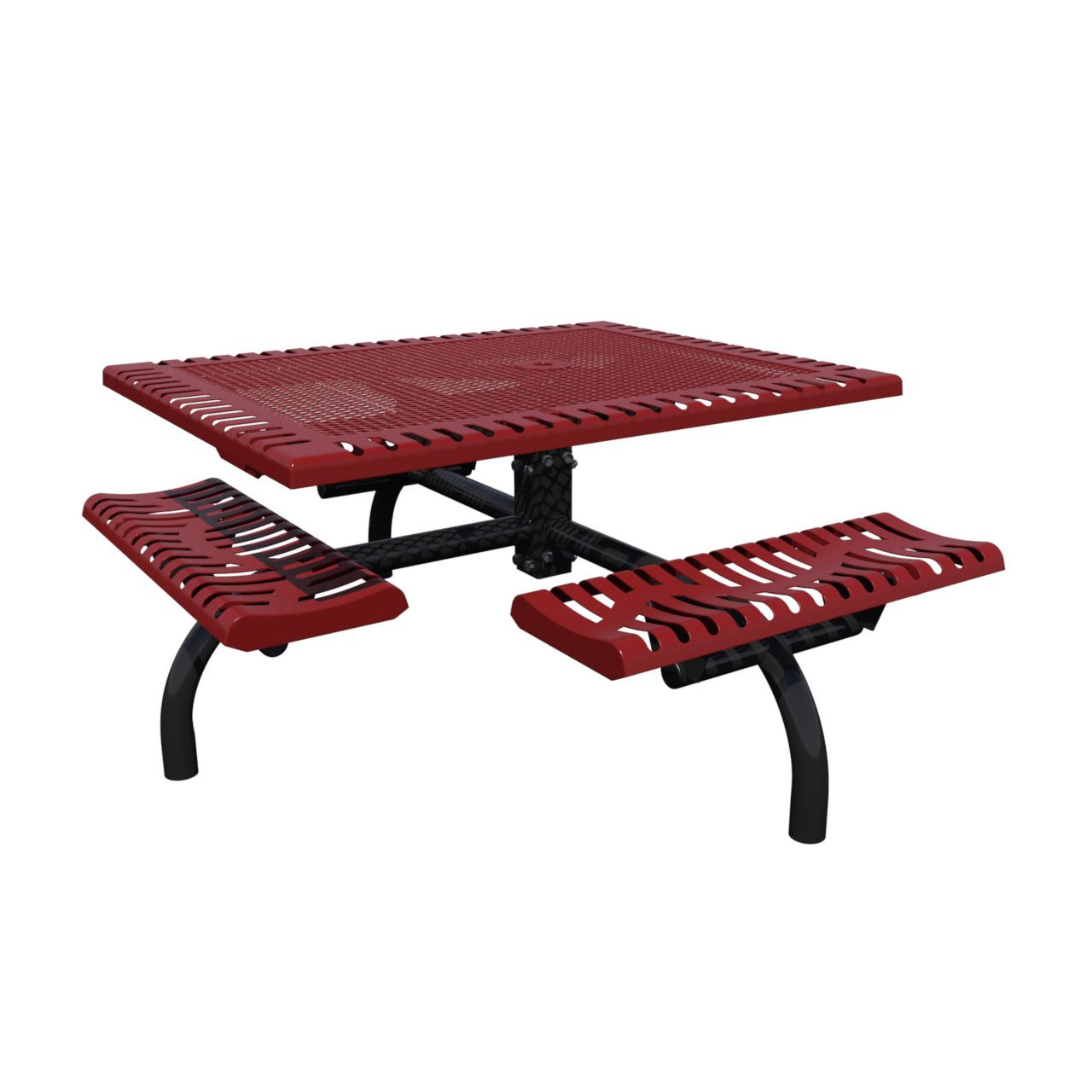 Superior Recreational 46ft x 57ft Classic Accessible Square Web Table with 3 Attached Seats T46WEBCLASS-3SMADA