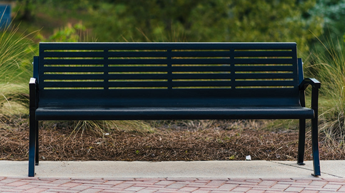 Superior Amenities Horizonal Strap Casino Bench with Back - B4WBHORZCASINO