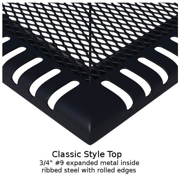 Superior Recreational 46ft Classic Square Web Table with 4 Attached Seats T46WEBCLASSPSM