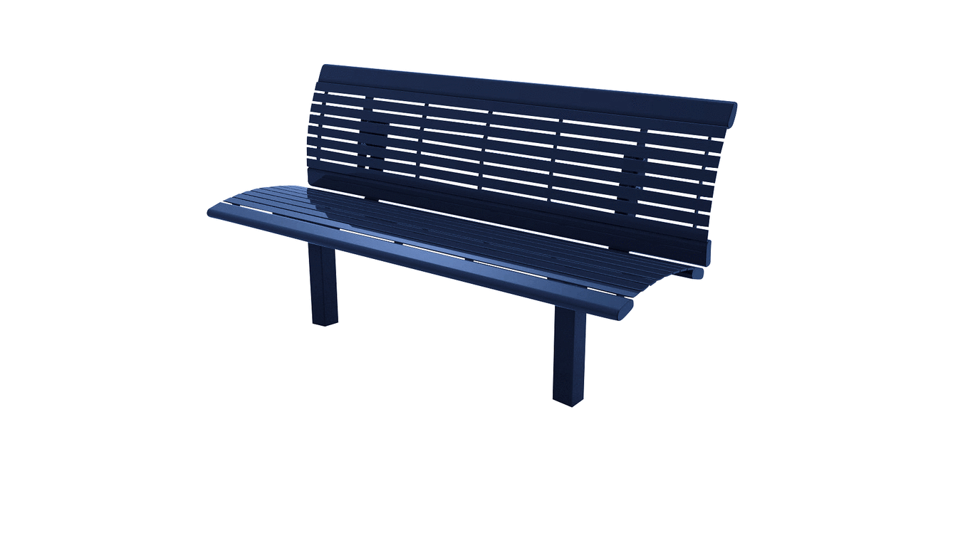 Superior Recreational 6ft Arches Steel Bench with Back B6WBARS-ST