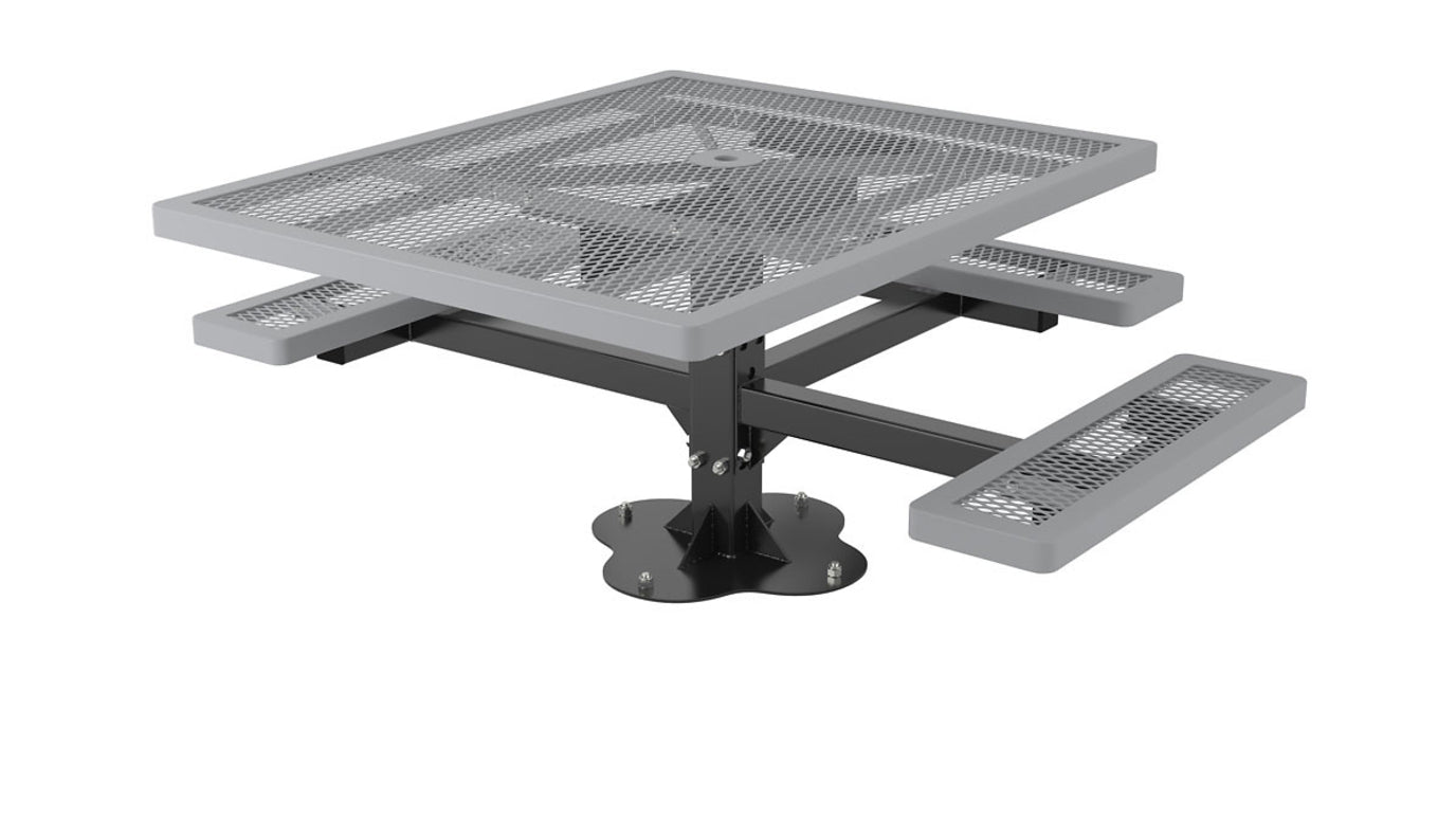 Superior Amenities Regal Accessible Square Pedestal Table - T46RCPED-3SADA