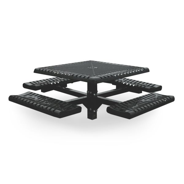 Superior Recreational 46FT Classic Square Portable Table with 4 Attached Seats T46CLASS