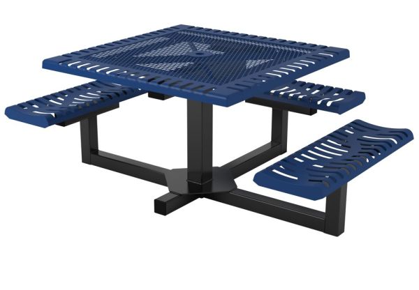 Superior Recreational 46FT Classic Square Portable Table with 4 Attached Seats T46CLASS