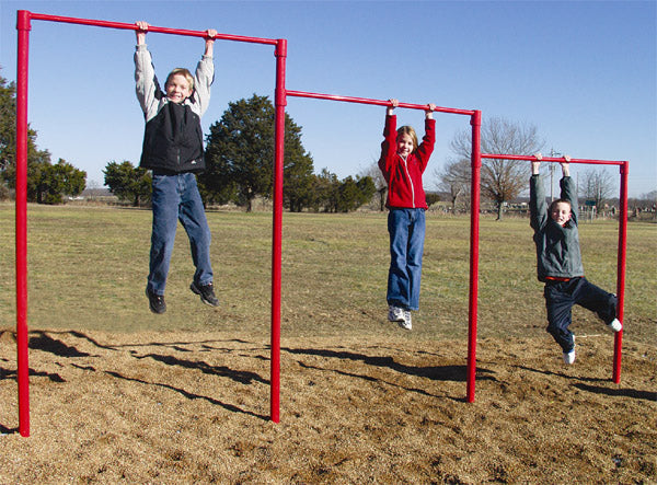 Triple Horizontal Bar Fitness Course Section