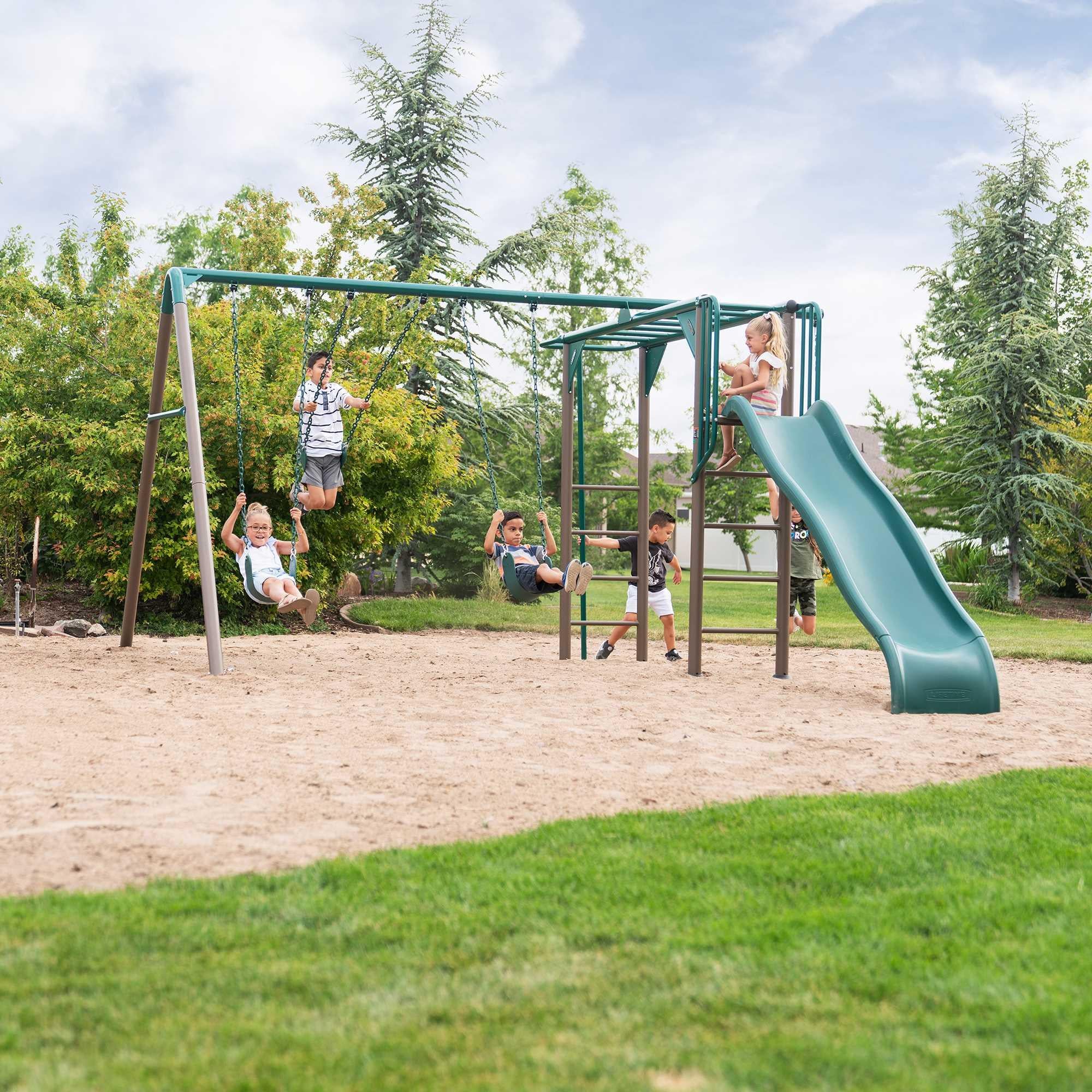 Lifetime Monkey Bar Adventure Swing Set (Earthtone) - 91028