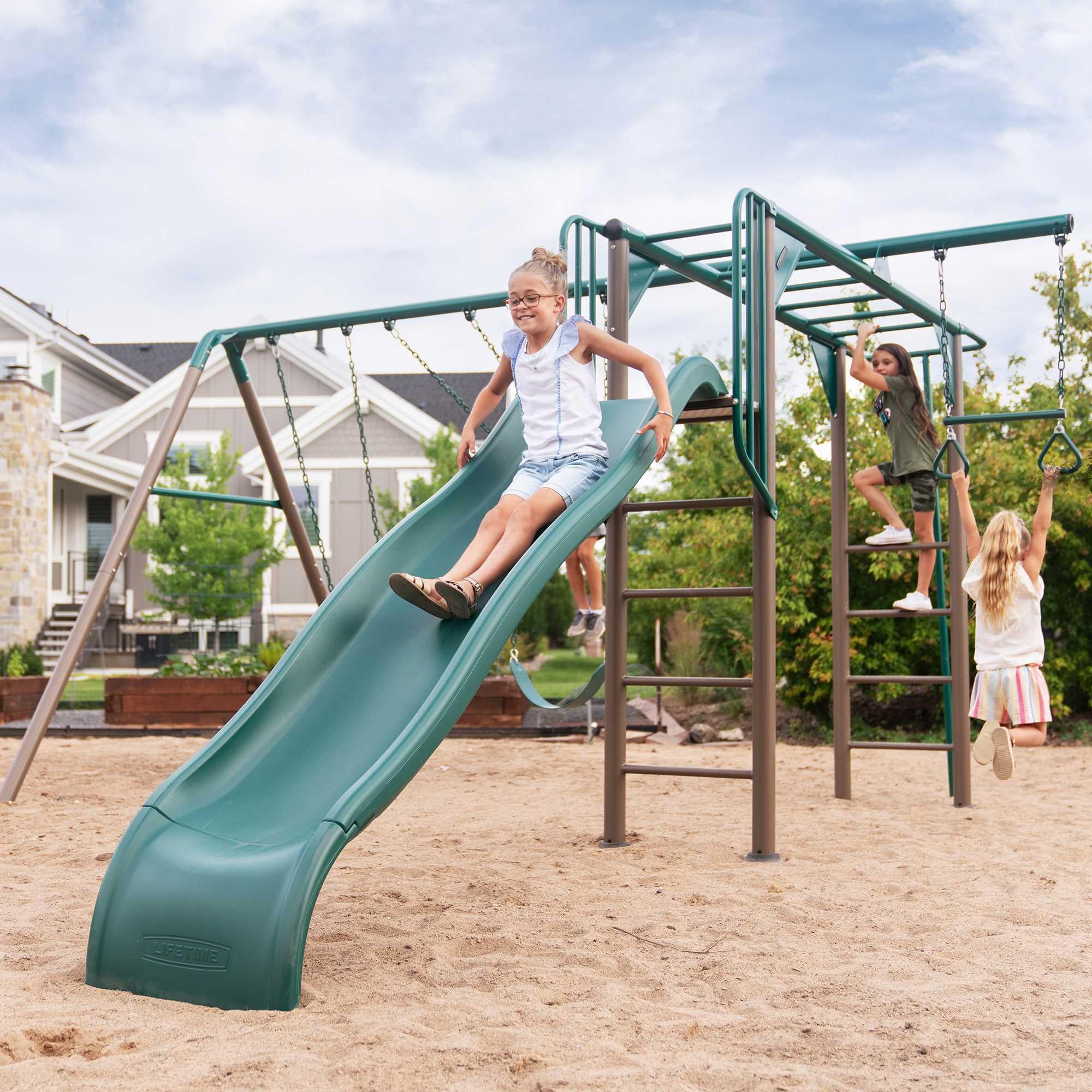 Lifetime Monkey Bar Adventure Swing Set (Earthtone) - 91028