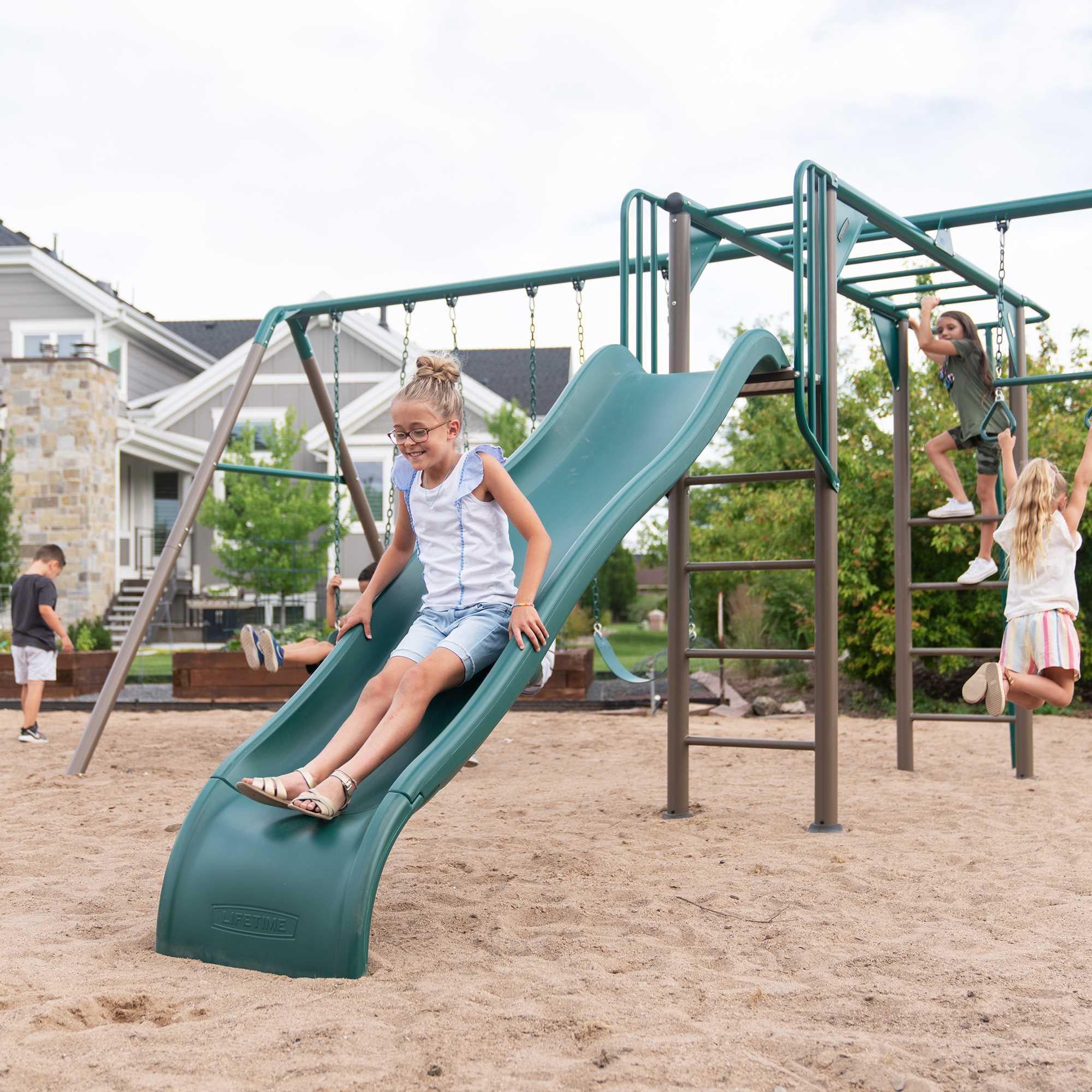Lifetime Monkey Bar Adventure Swing Set (Earthtone) - 91028