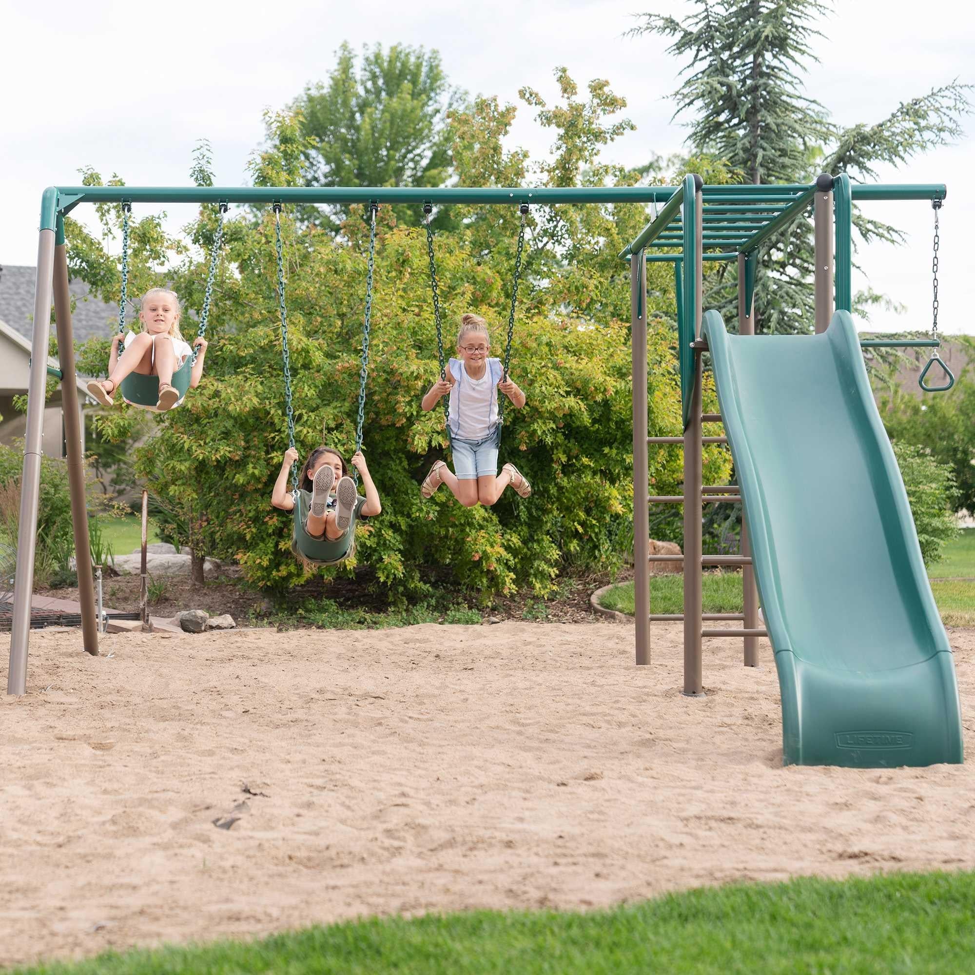 Lifetime Monkey Bar Adventure Swing Set (Earthtone) - 91028