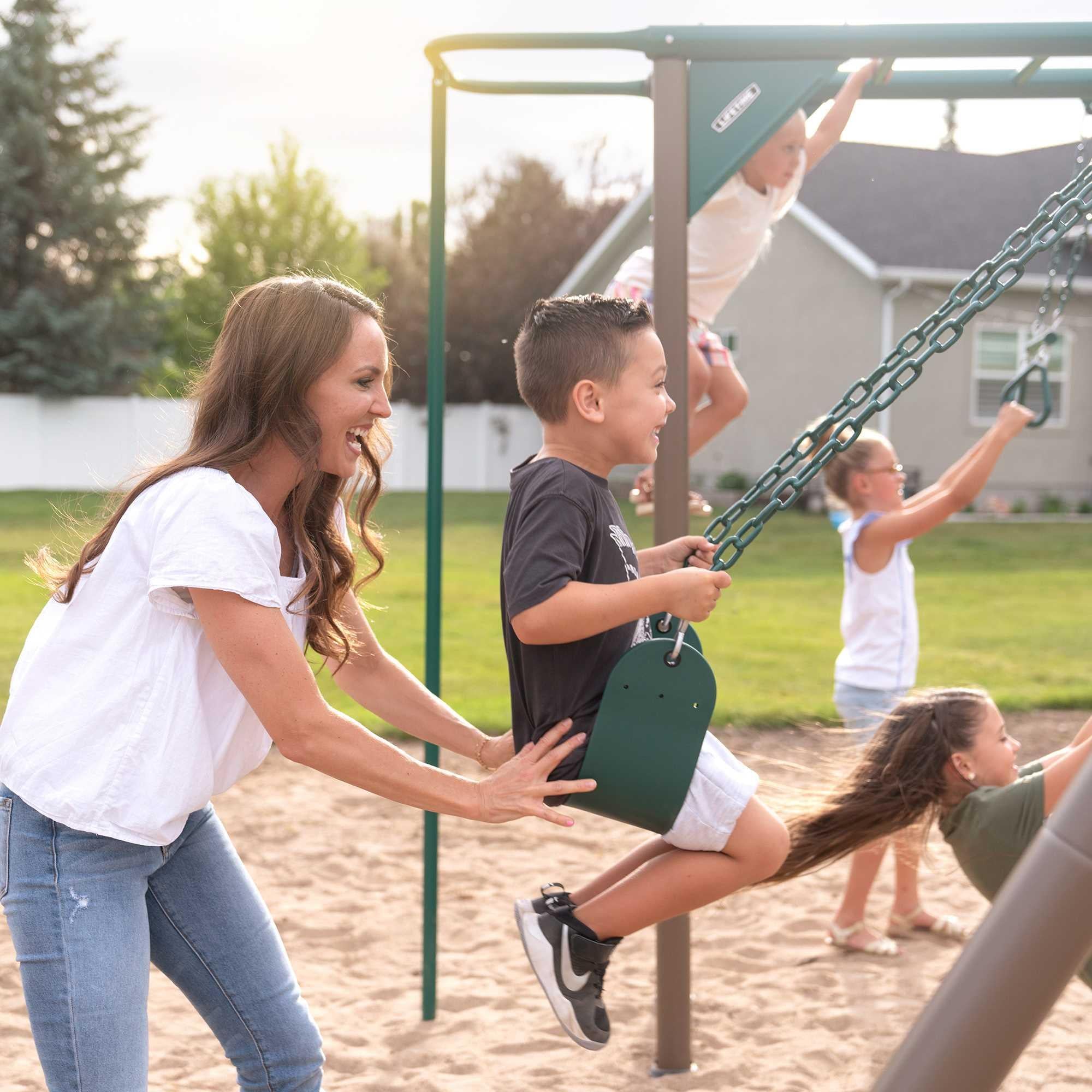 Lifetime Monkey Bar Adventure Swing Set (Earthtone) - 91028
