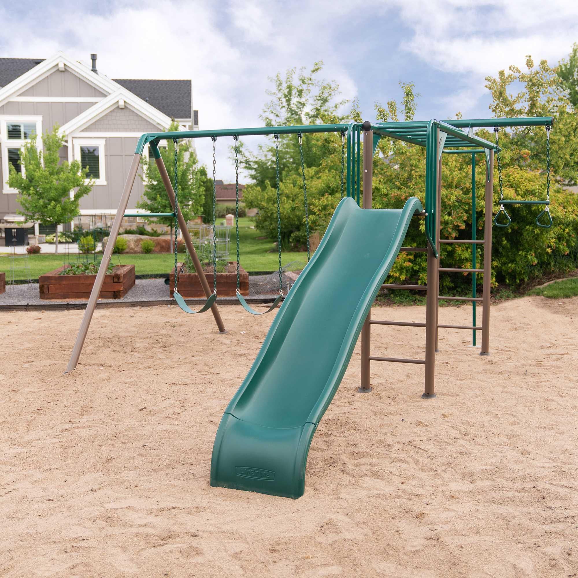 Lifetime Monkey Bar Adventure Swing Set (Earthtone) - 91028