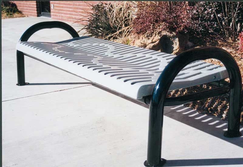 Superior Amenities Ribbed Steel Modern Classic Bench without Back - B6MODCLASSPSM