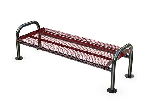 Superior Amenities Expanded Metal Modern Standard Bench without Back - B6MODERNPSM
