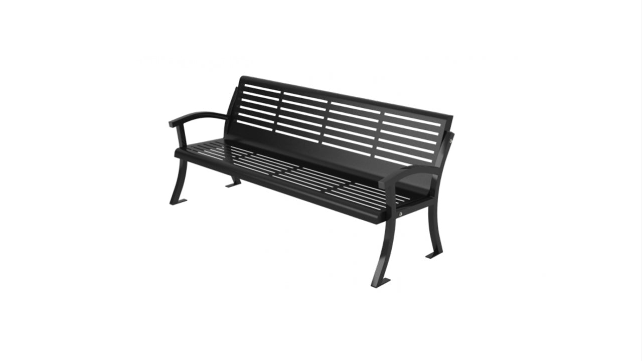 Superior Amenities Horizonal Strap Casino Bench without Back 6" - B6HORZCASINO