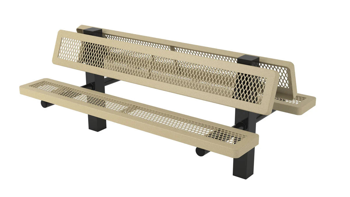 Superior Amenities Regal Double 4-4 Bench with Back - B8WBRCD4-4S