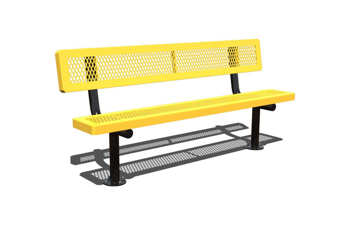 Superior Recreational Regal Standard Bench with Back Two-Sections Bolted Together - B15WBRCP