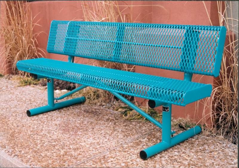 Superior Amenities Rolled Standard Bench with Back - B8WBROLLP