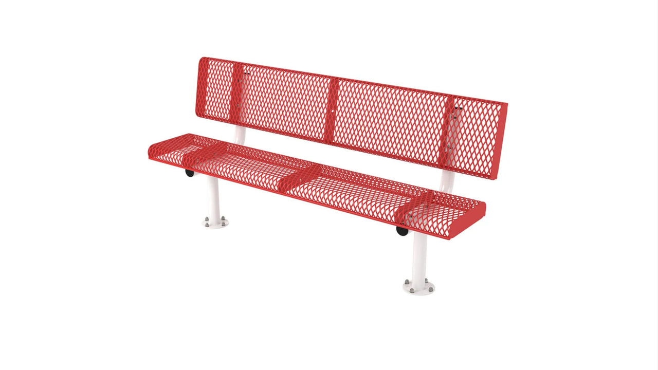 Superior Amenities Rolled Standard Bench with Back - B8WBROLLP