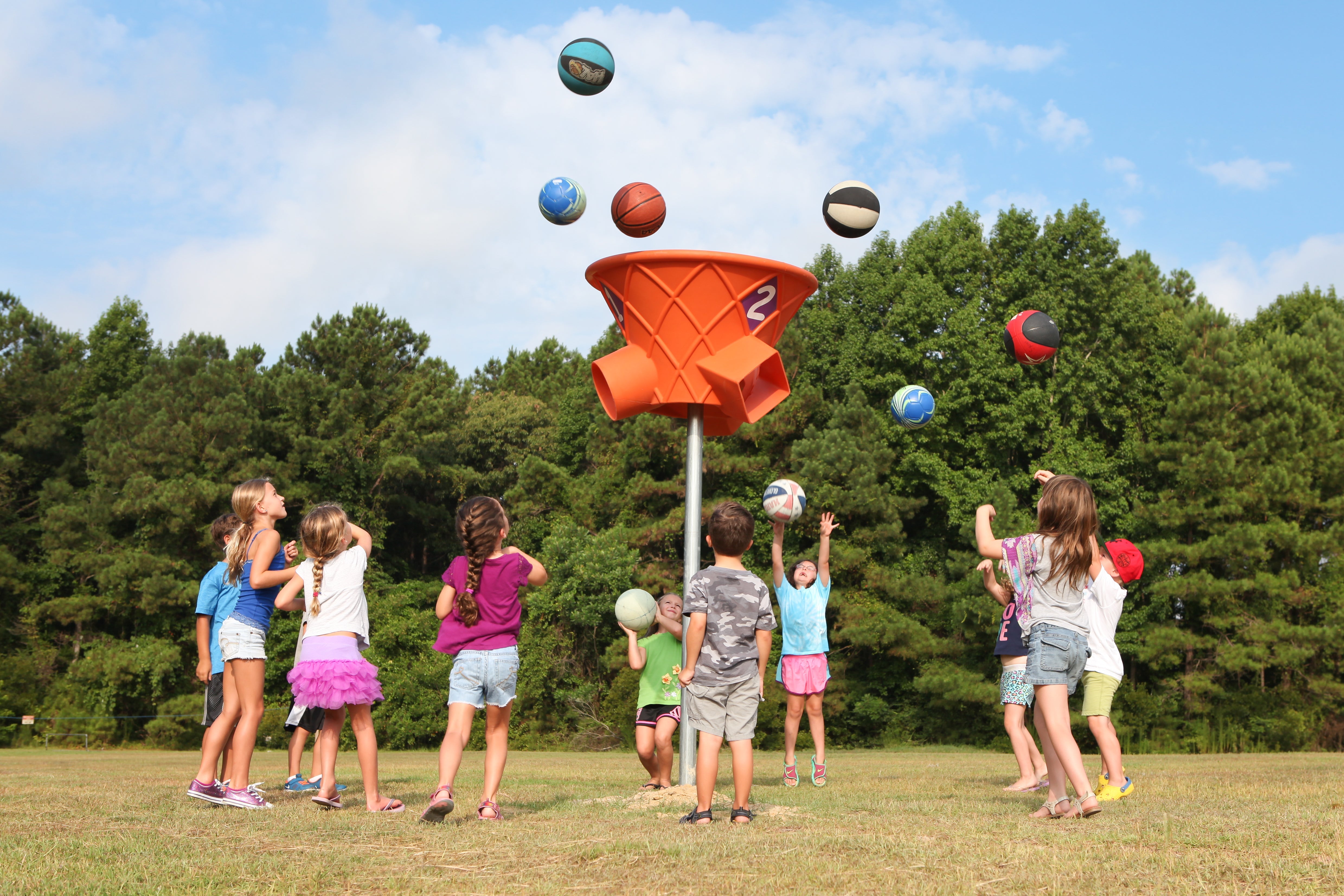 Action Play Systems Tripleshoot Basketball Funnel Ball Game APS-Tripleshoot