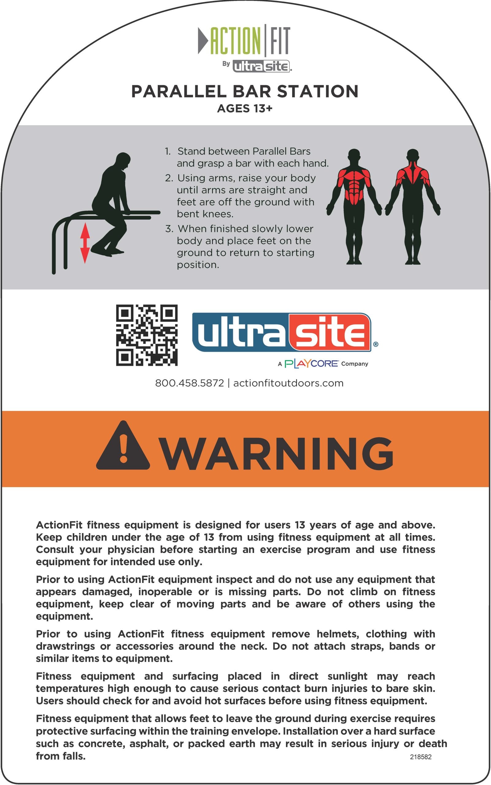 ActionFit Parallel Bar Station UP263 & UP197 sign