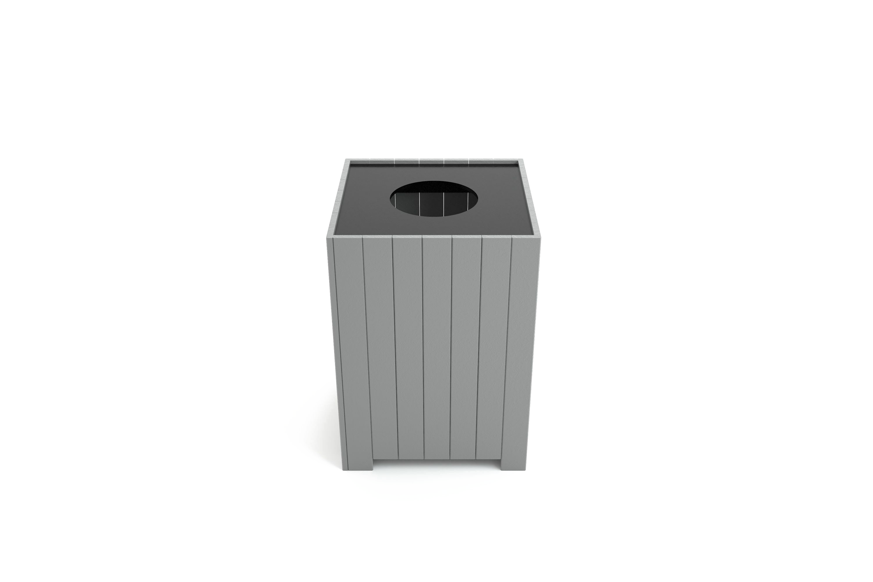 Superior Recreational Standard 32 Gallon Squard recycled Receptacle With HDPE plastic lid PB32S-SRP
