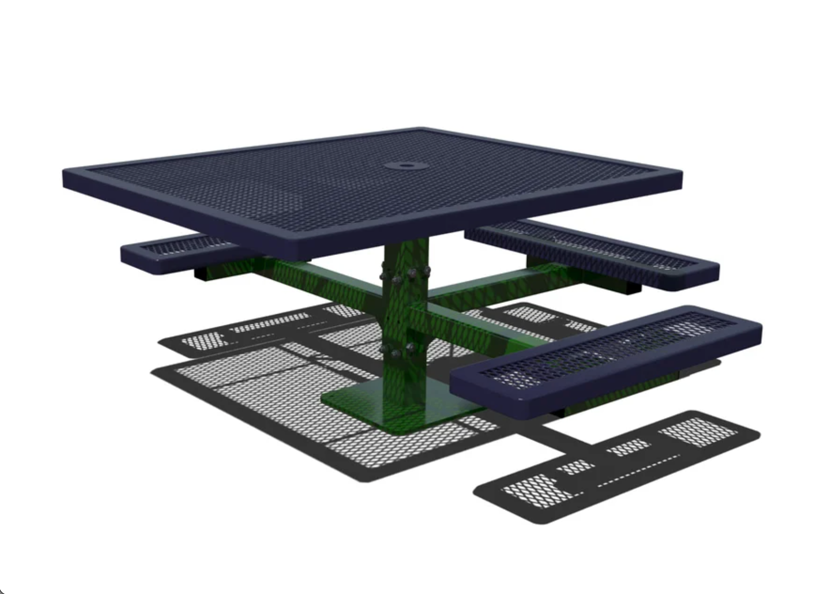 Superior Amenities Regal Accessible Square Pedestal Table - T46RCPED-3SADA