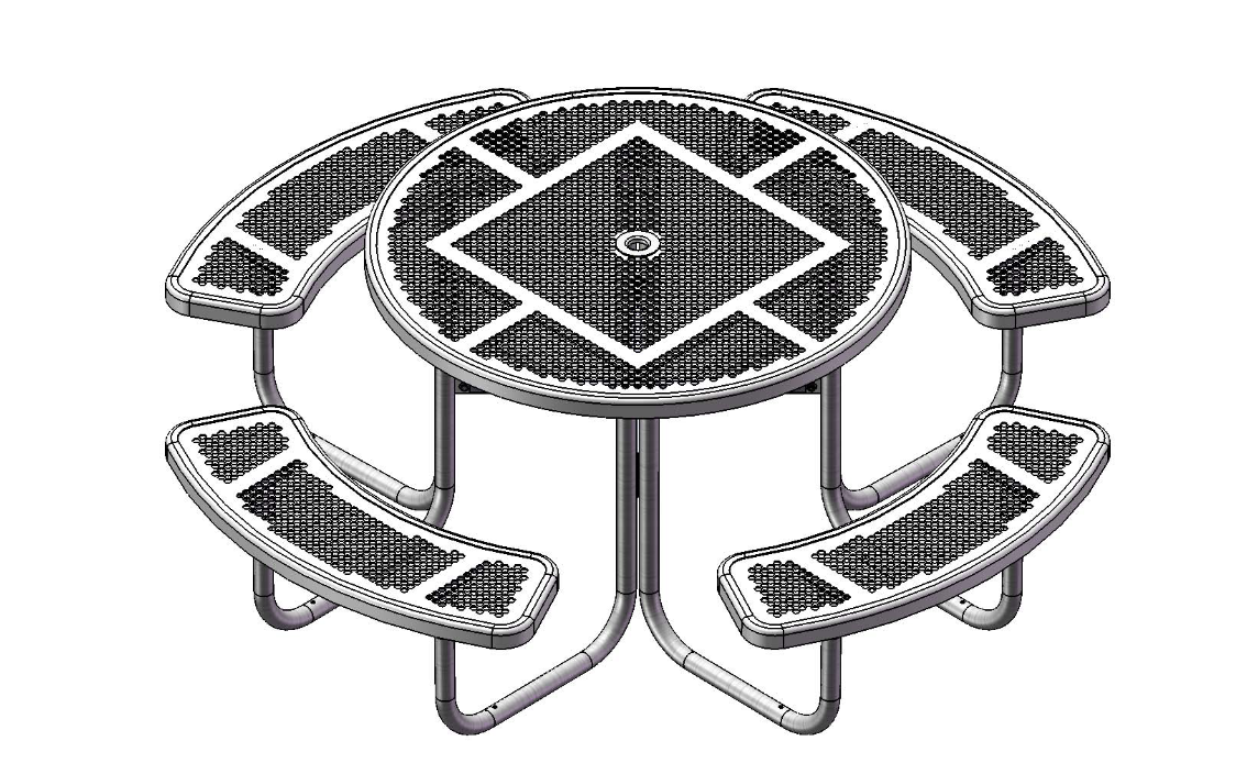 Superior Amenities Innovated Round Portable Table - T46RACSINNV
