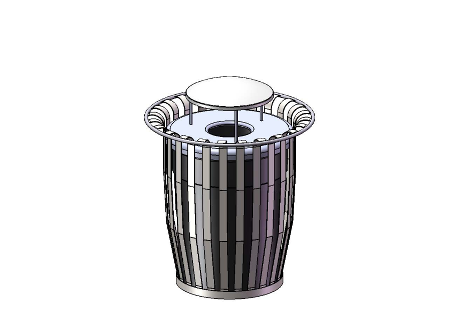 Superior Amenities Crown Trash Receptacle with Liner Included - TR32CROWN