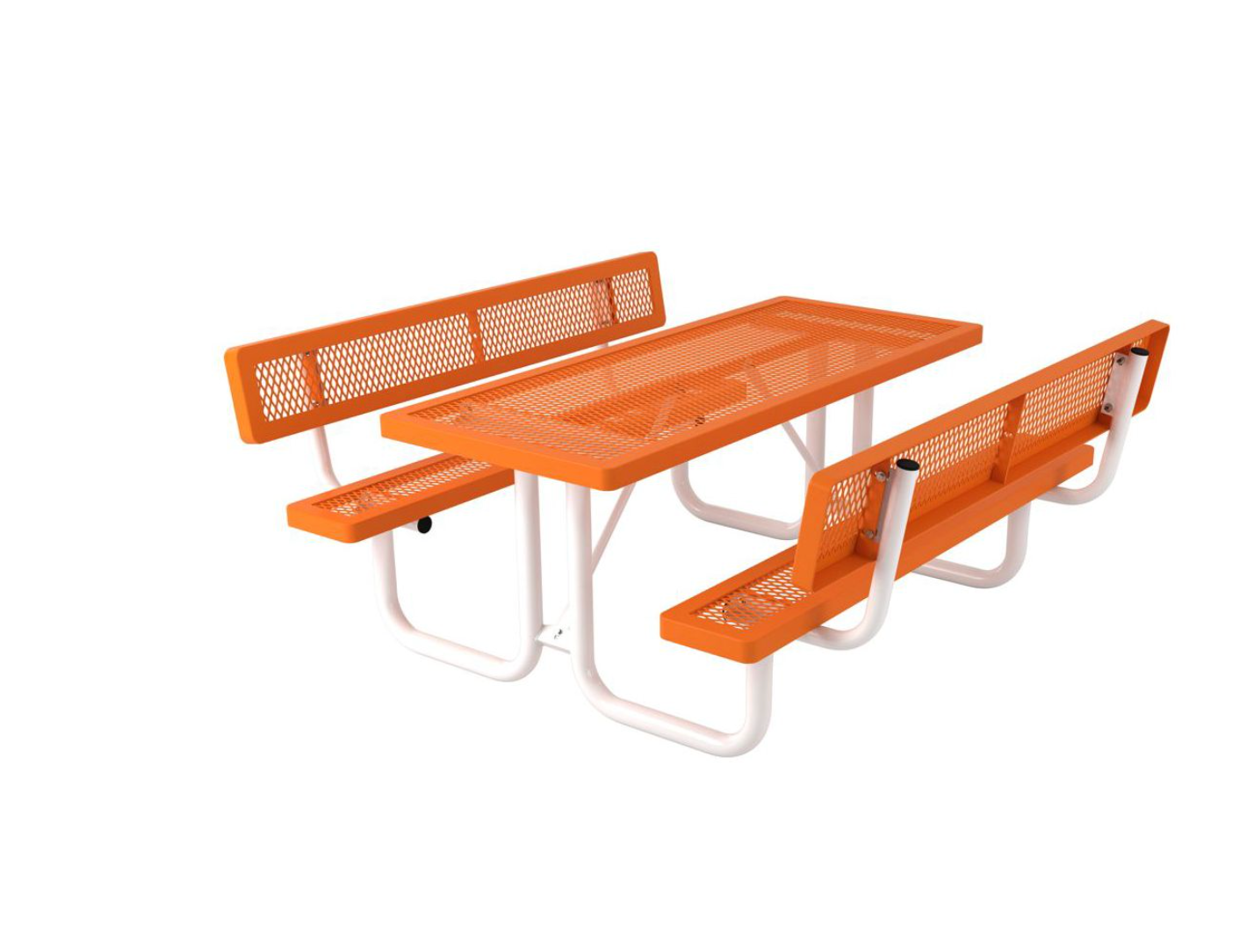 Superior Amenities Regal Rectangle Portable Table with Seatbacks - T8RCWB