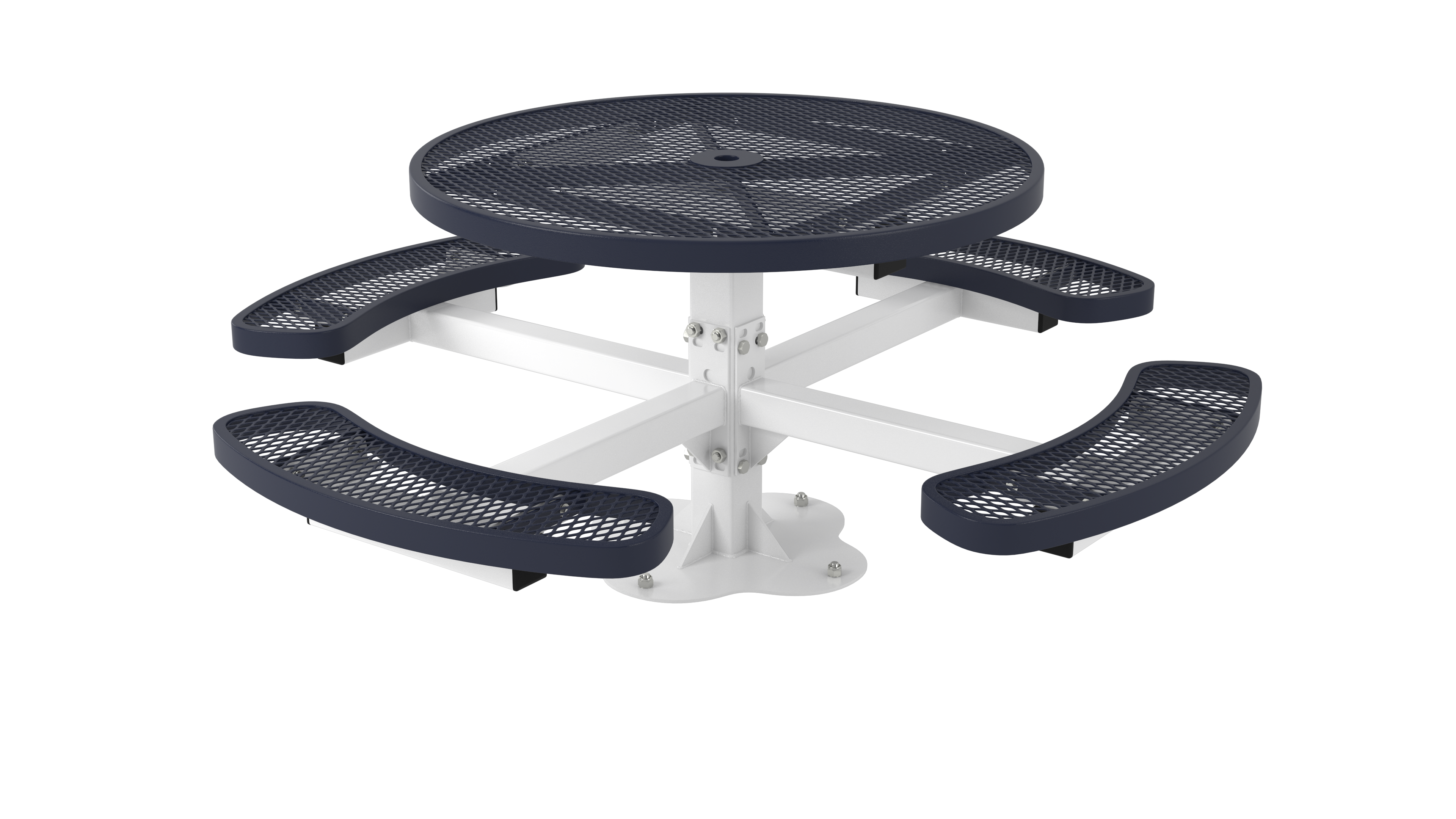 Superior Amenities UltraLeisure Expanded Metal Round Pedestal Table - T46RACSPEDS