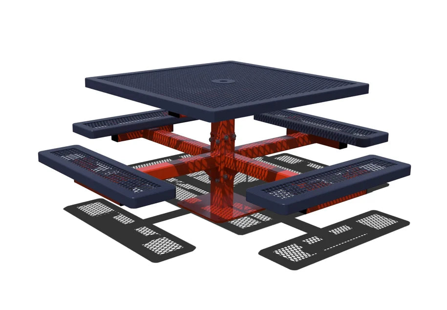 Superior Amenities Regal Accessible Square Pedestal Table - T46RCPED-3SADA