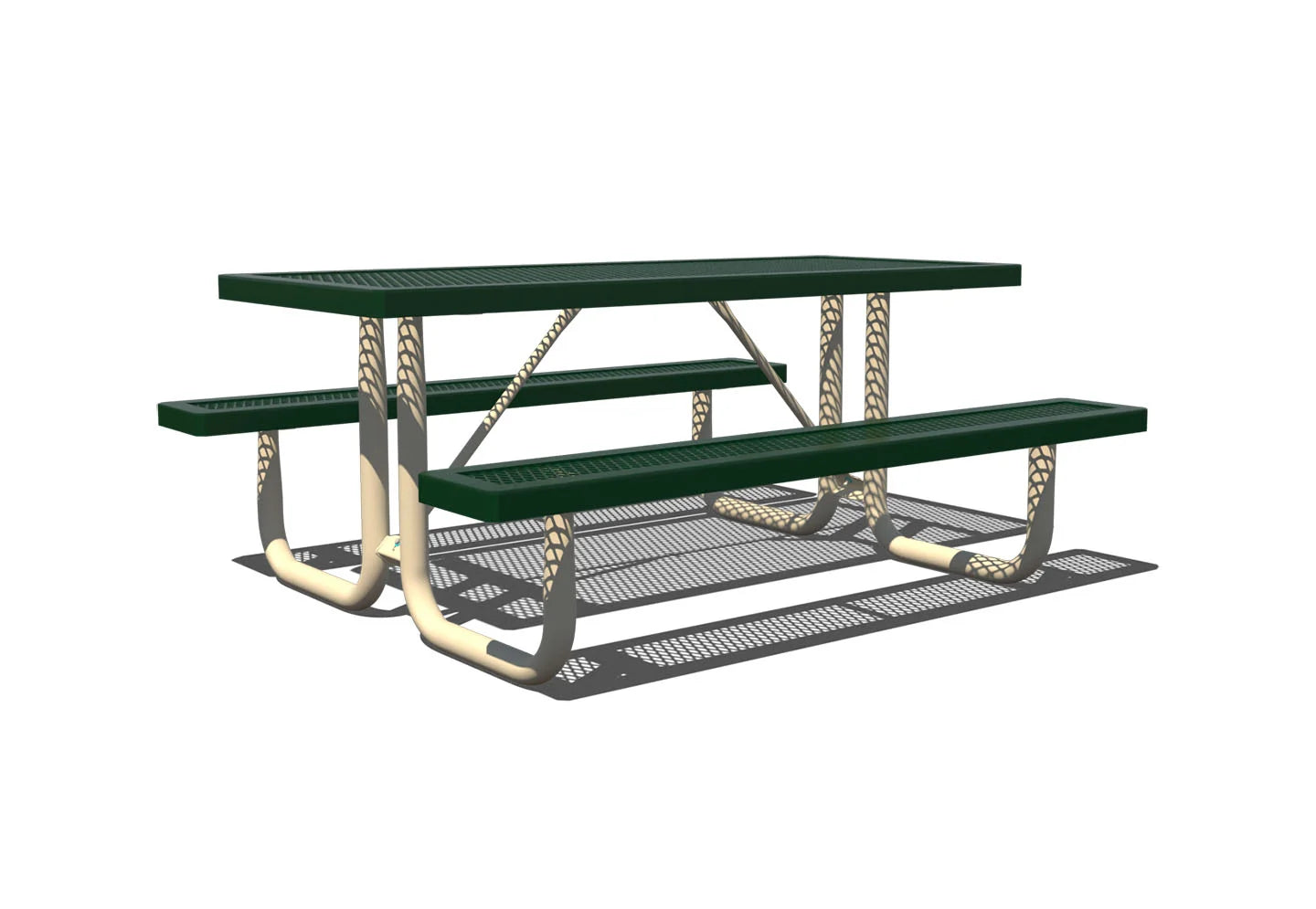 Superior Amenities Regal Rectangle Portable Table without Seatbacks - T10RC