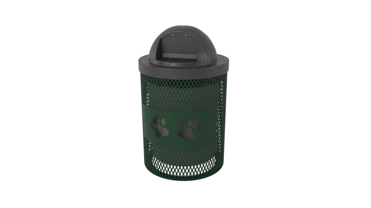 Superior Amenities 32 Gallon Regal Trash Receptacle Paws Design - TR32-PWS