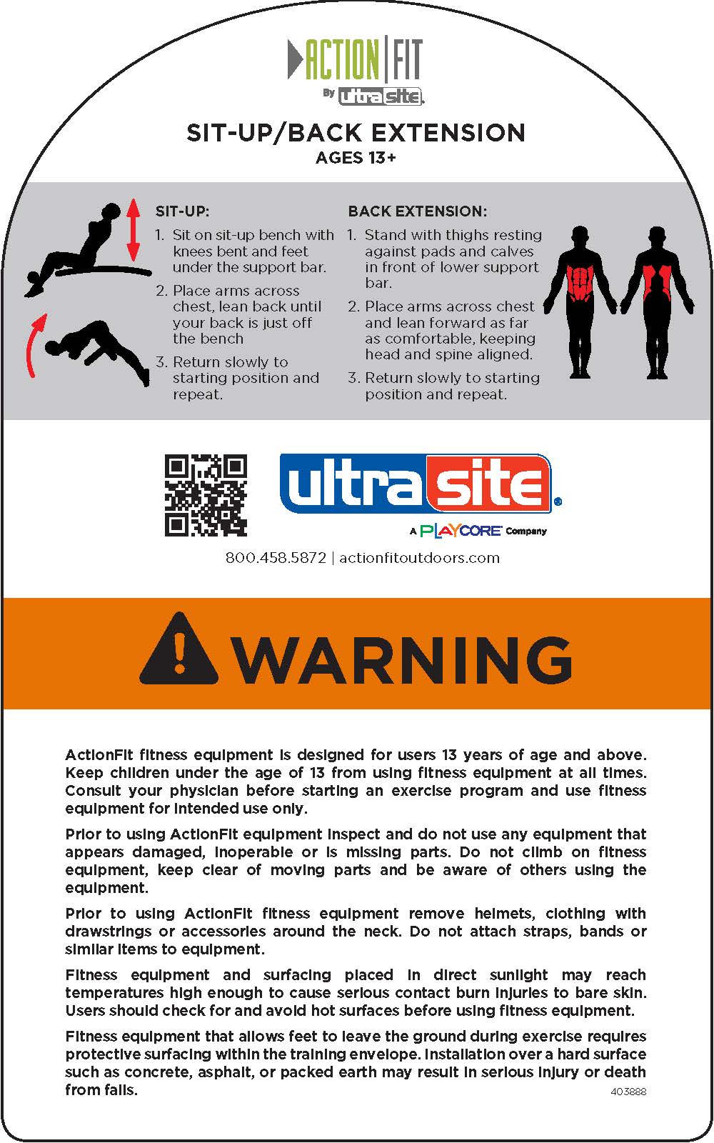 ActionFit Sit-Up / Back Extension UP168S