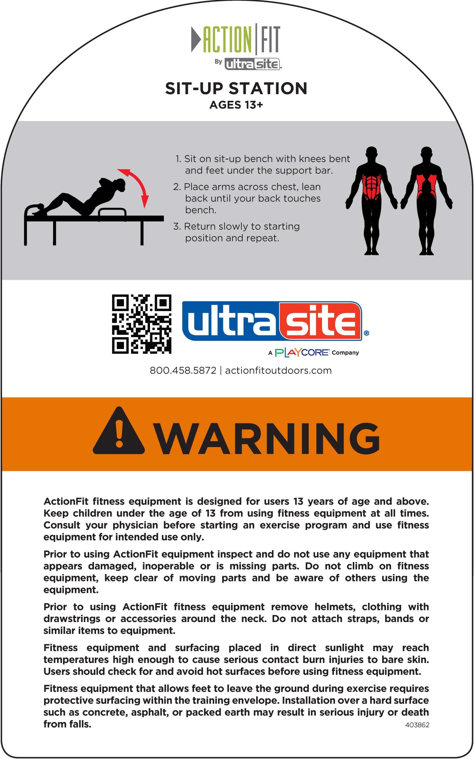 ActionFit Sit-Up Station UP254